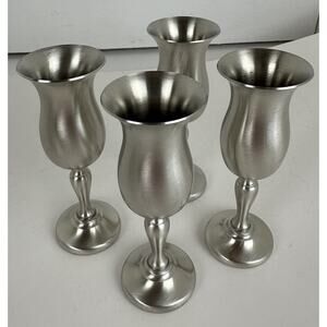 Pewter 4 Preisner Cordial Stem Tulip shaped Satin #2302 4.5" Lead Free New